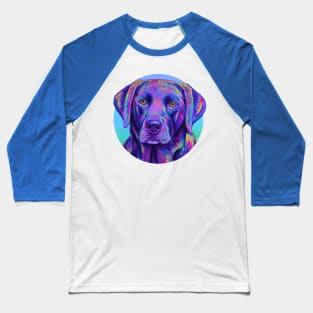 Purple Labrador Retriever Dog Baseball T-Shirt